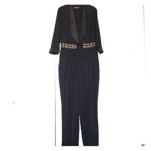 Celeb boutique black tuxedo jumpsuit